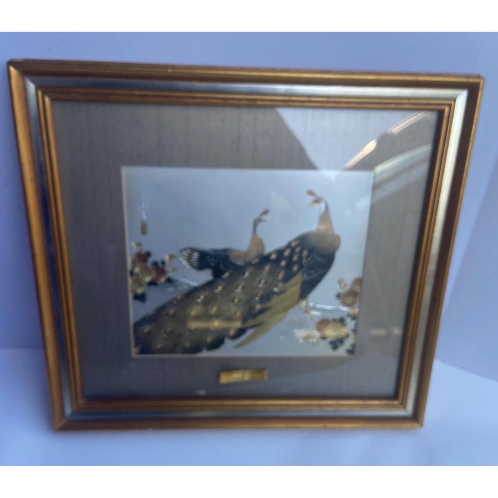 Vintage 1983 Limited Edition Chokin Art by Yoshinobu Hara Decorative Gold Frame